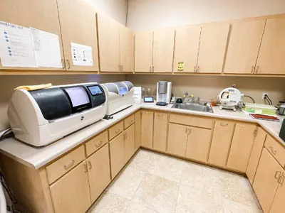 back office where dental crowns are crafted same-day at Sandia View Family Dental