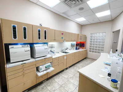 back office where dental restorations are made at Sandia View Family Dental